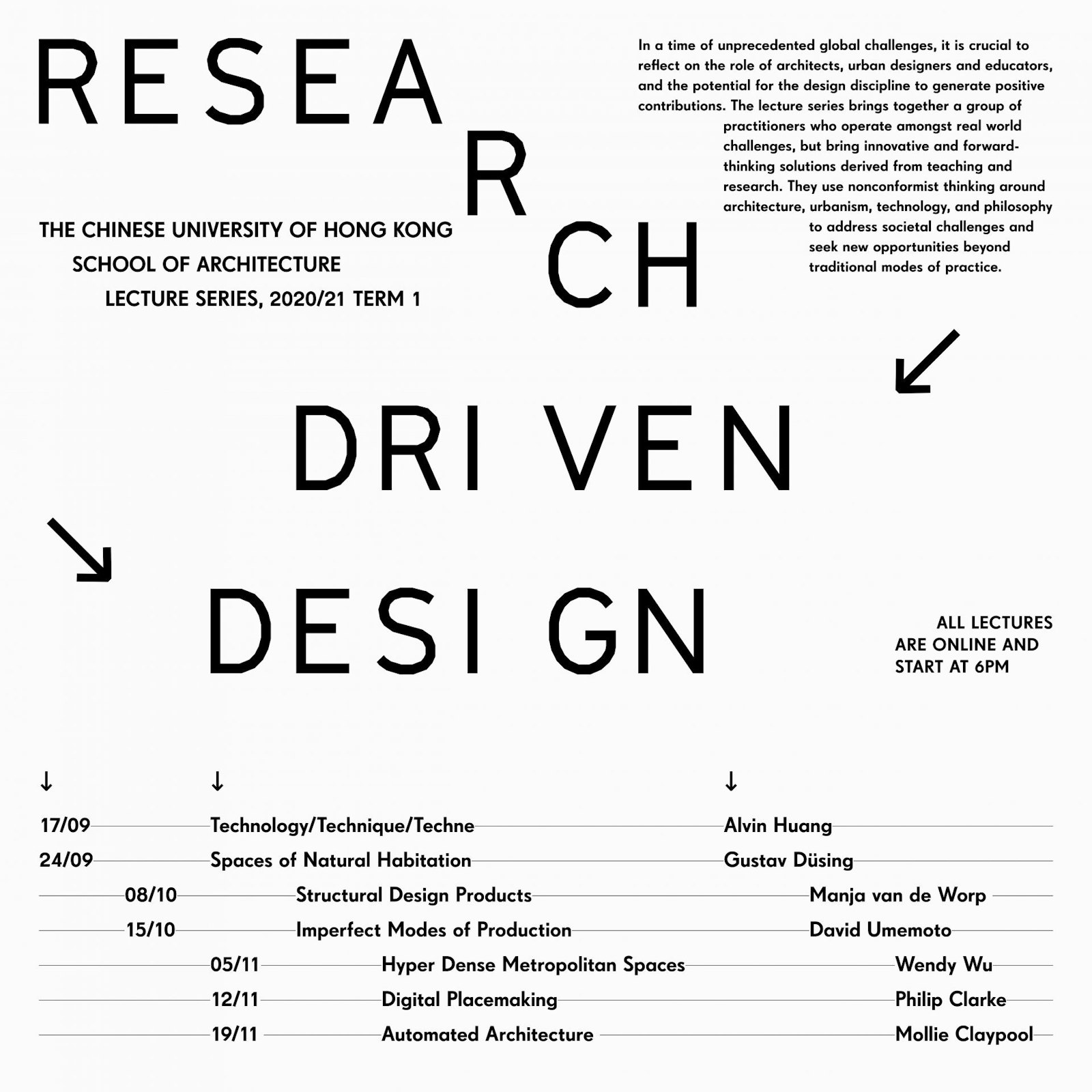 Fall Lecture Series 2020-21: Research Driven Design