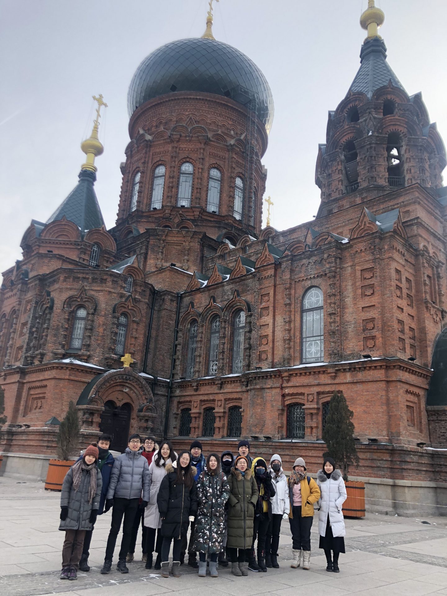 Prof. Zhu And His Students At Saint Sophia Cathedral